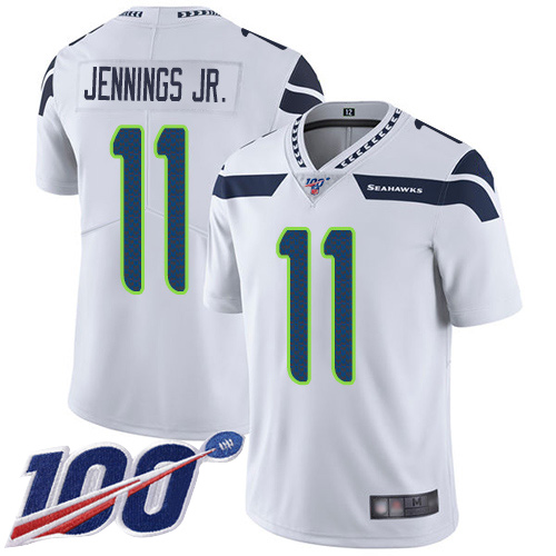 Seattle Seahawks Limited White Men Gary Jennings Jr. Road Jersey NFL Football #11 100th Season Vapor Untouchable
